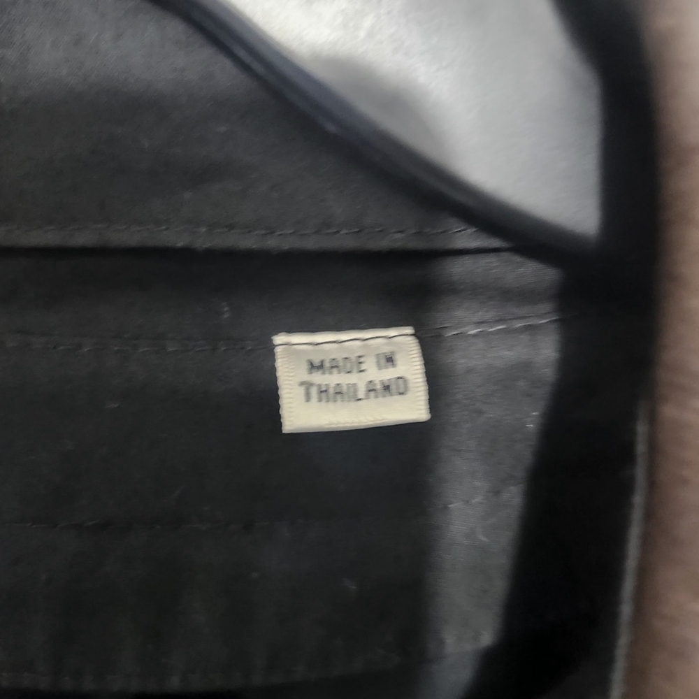 London Fog Men's Black Trench Coat with Brown Collar Size 50 - Picture 7 of 13